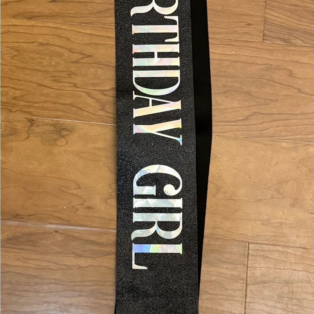 Black Birthday Girl Sash